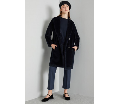 Пальто-кокон двубортное Пальто-кокон двубортное